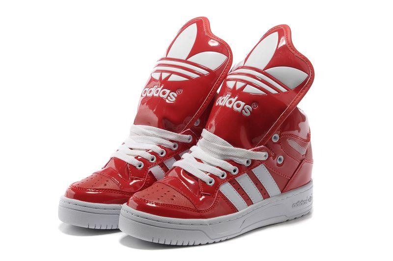 Red And White D Logo - Cost-effective Adidas Originals Jeremy Scott Metro Attitude Logo Hi ...