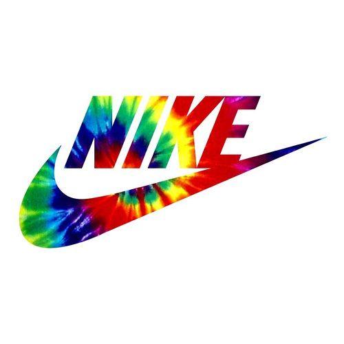 Rainbow Nike Logo - tie dye Nike background uploaded by annyya on We Heart It