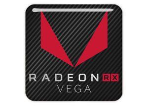 AMD Radeon Logo - AMD Radeon RX VEGA 1x1 Chrome Effect Domed Case Badge / Sticker