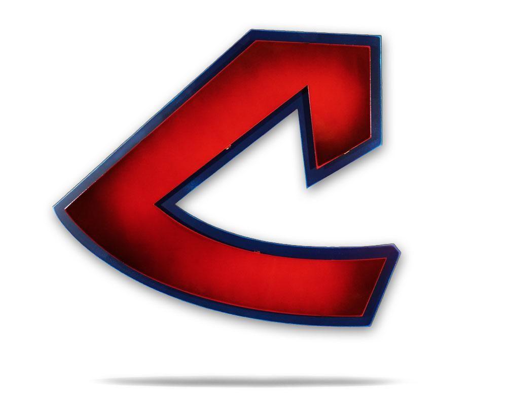 Cleveland Indians C Logo - Cleveland Indians Retro C Logo 3D Metal Artwork - Hex Head Art