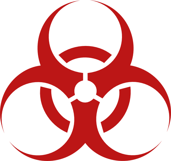 Red Symbol Logo - biohazard symbol. Red Biohazard clip art. Hazmat