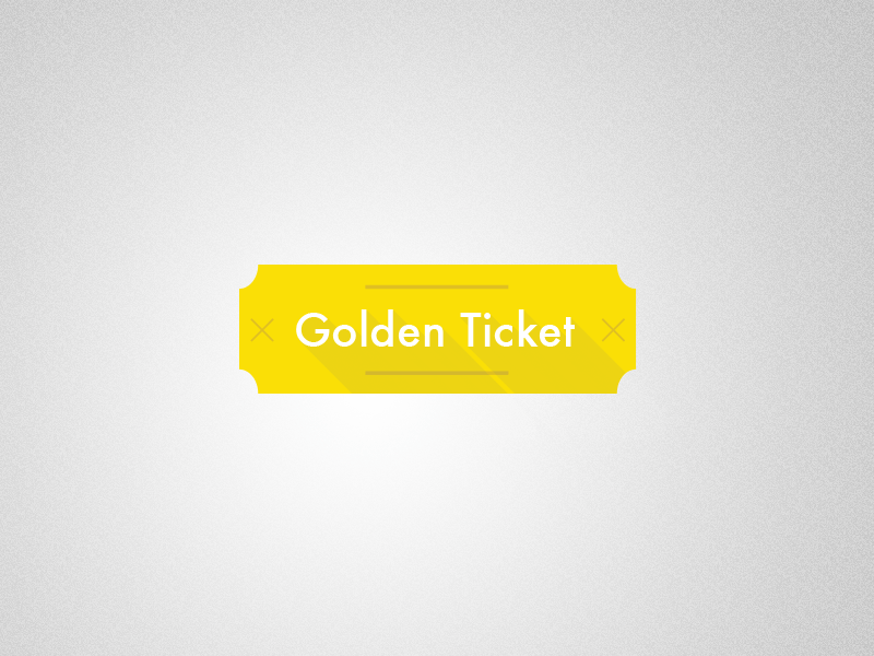 Yellow Ticket Logo - Golden ticket logo by Tomáš Hustoles | Dribbble | Dribbble