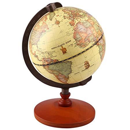 Antique World Globe Logo - Vintage World Globe Antique Decorative Desktop Globe Rotating Earth