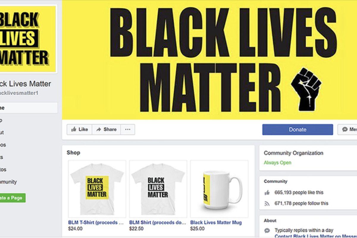 Black Facebook Logo - The largest Black Lives Matter page on Facebook was a scam