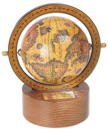 Antique World Globe Logo - The Columbus Old World Globe