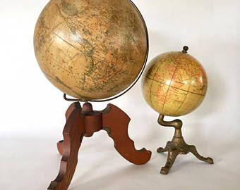 Antique World Globe Logo - Antique globe | Etsy