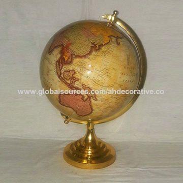 Antique World Globe Logo - India World Globe, Metal World Globe, World Globe With Gold Finish