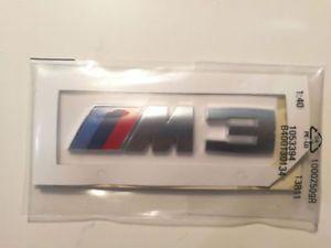 Silver M3 Logo - 2x Emblem Badge Rear SILVER Genuine OEM for BMW M3 E30 E36 ...