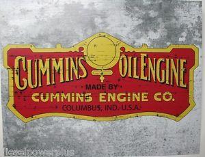 Cummins Engine Logo - Vintage Replica Tin Metal Sign dodge cummins oil engine diesel 1919 ...