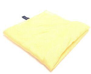 White Stripes with Yellow Square Logo - $125 TOMMY HILFIGER Men`s STRIPE YELLOW WHITE HANDKERCHIEF CASUAL