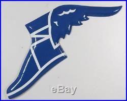 Goodyear Winged Foot Logo - Vintage 40 Porcelain Enamel Winged Foot Shoe GOODYEAR Tire Gas Oil