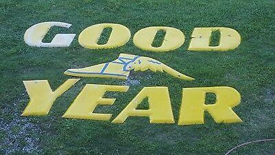 Goodyear Winged Foot Logo - ORIGINAL VINTAGE PORCELAIN Goodyear sign letters and winged foot ...