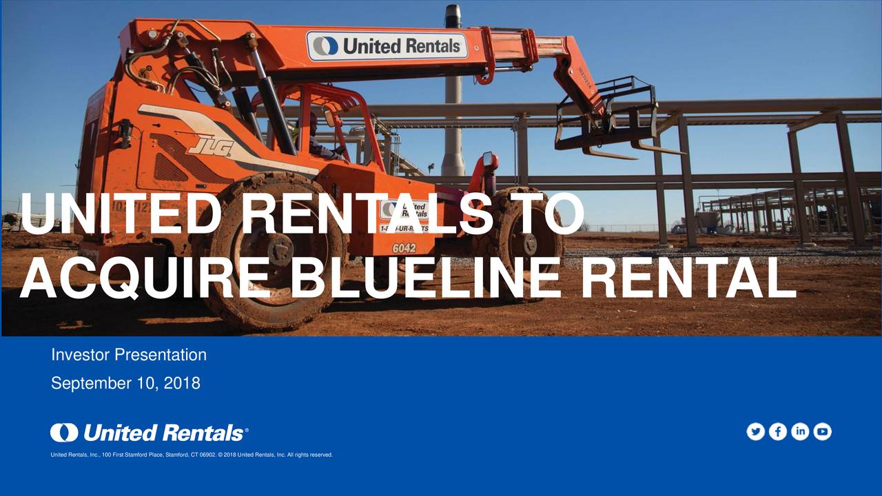 Blue Line Rental Logo - United Rentals (URI) To Acquire Blueline Rental For $2.1B