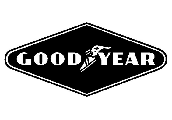 Goodyear Winged Foot Logo - Goodyear Tire & Rubber Co.'s original diamond logo. The current one