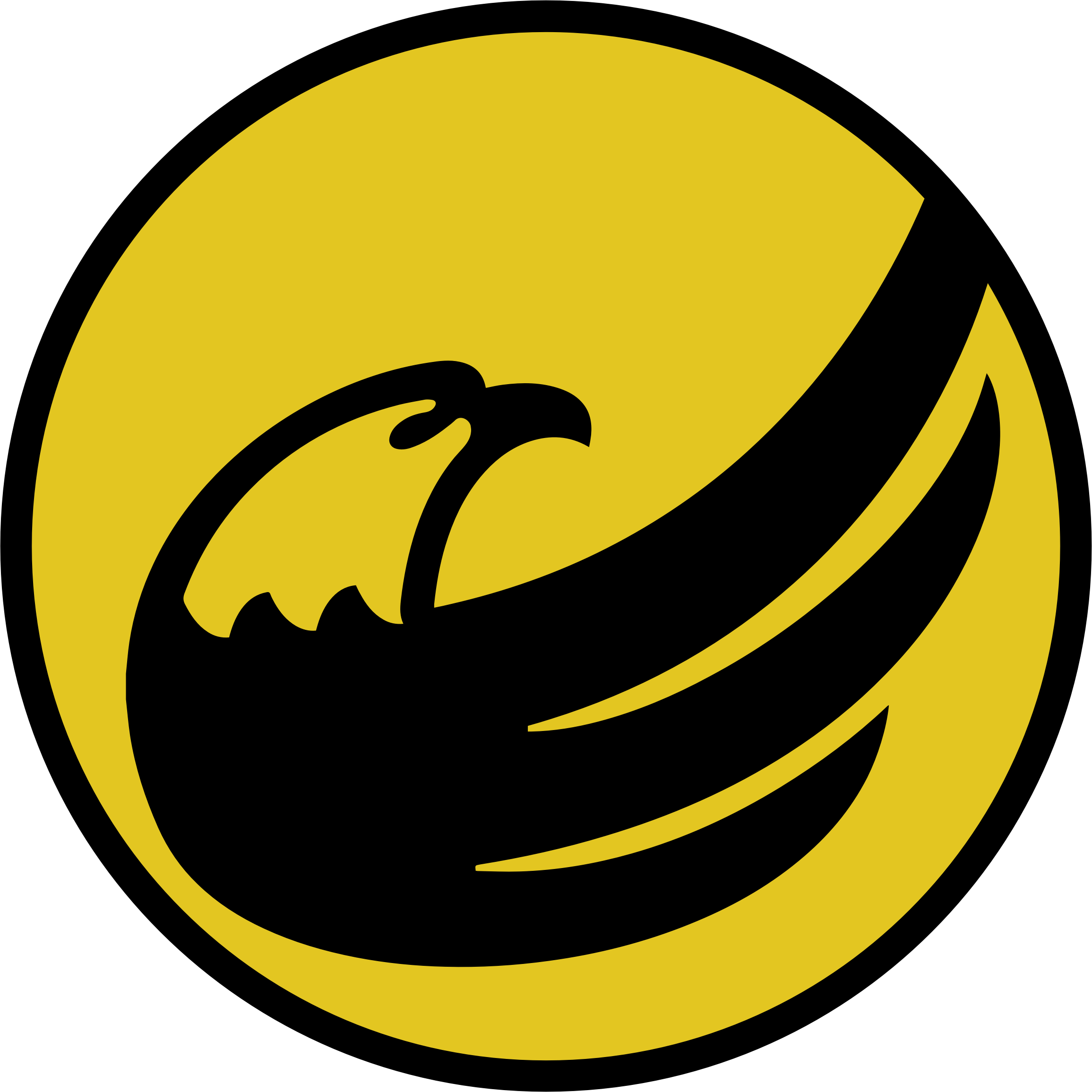 Black Yellow Circle Logo - Clipart Circle: Libertarian Eagle Remix On Black