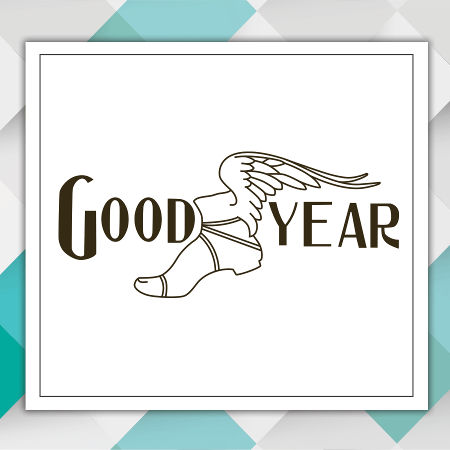 Goodyear Winged Foot Logo - Evolution of logo design