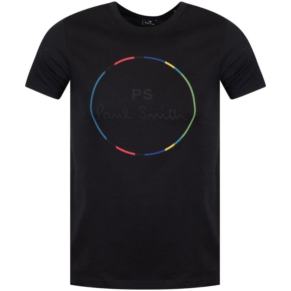 Black T Circle Logo - PS PAUL SMITH Black Circle Logo T-Shirt - Men from Brother2Brother UK
