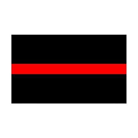 Thin Red Rectangle Logo - CafePress - Thin Red Line - Rectangle Bumper Sticker Car Decal ...