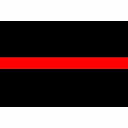 Thin Red Rectangle Logo - Thin Red Line Reflective - 3x5 Rectangle Decal - Walmart.com