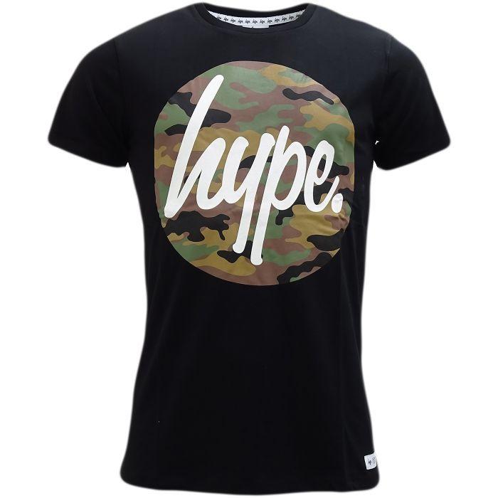 Black T Circle Logo - Hype Black Camouflage Circle Logo T Shirt. Mr H Menswear