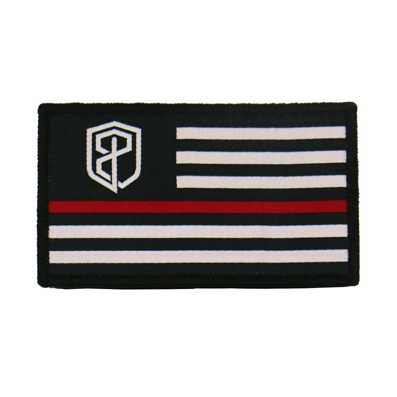 Thin Red Rectangle Logo - Born Primitive Velcro Flag Patch (Thin Red Line Edition)