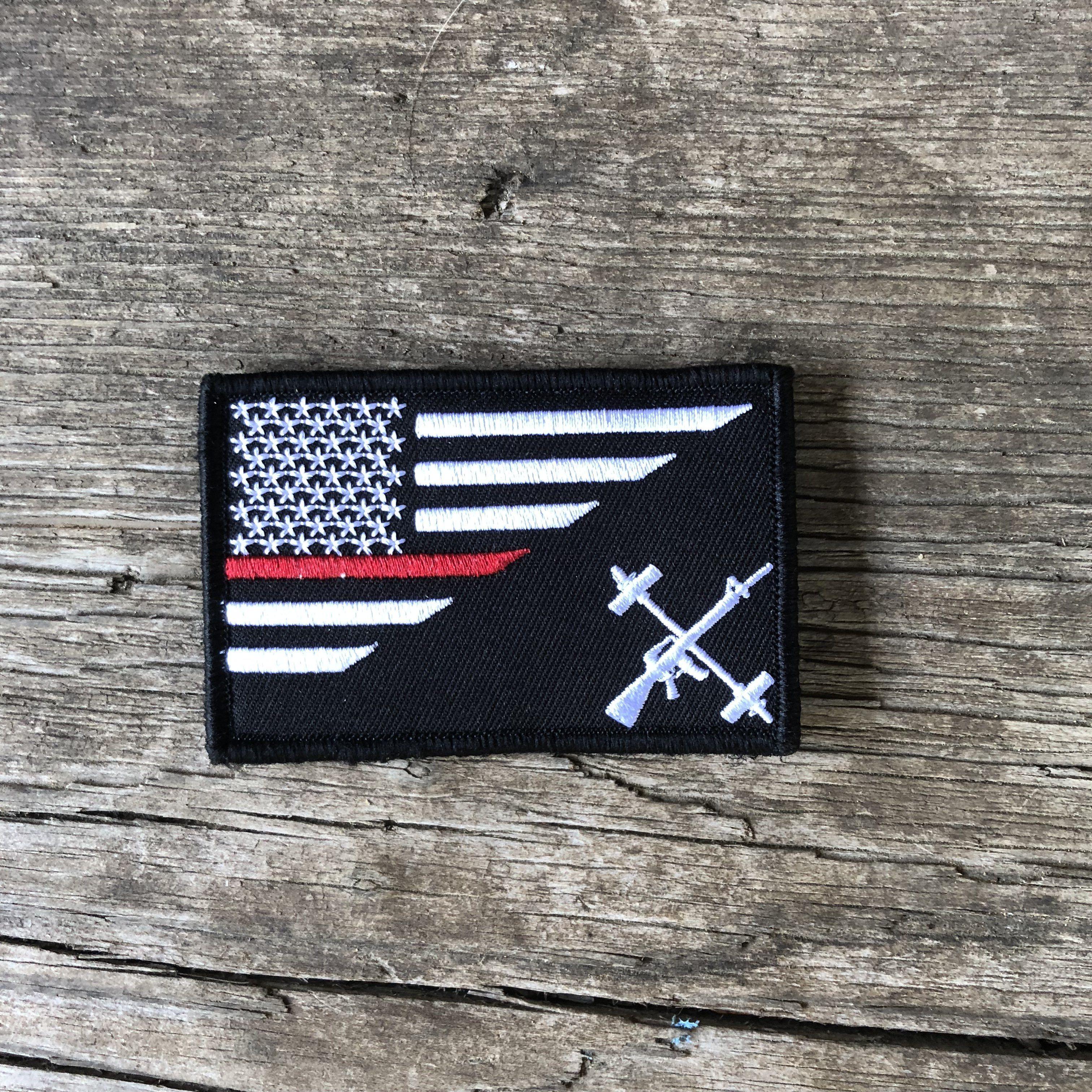 Thin Red Rectangle Logo - Thin Red Line Patch – The Barbell Cartel