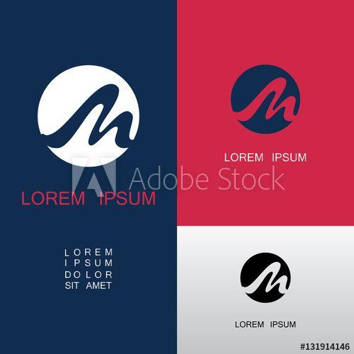Round Blue and Red Company Logo - round letter M company logo - Buy this stock vector and explore ...