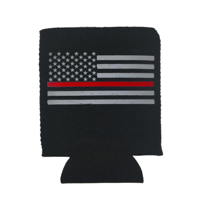 Thin Red Rectangle Logo - Thin Red Line Can Koozie - Thin Blue Line USA