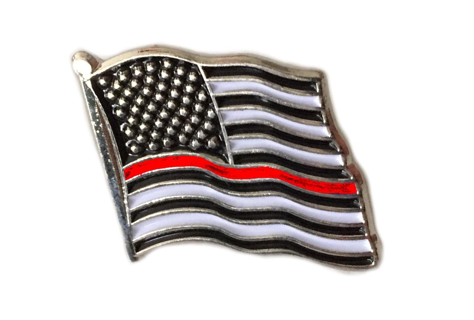 Thin Red Rectangle Logo - Thin Red Line Flag Pin