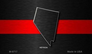 Thin Red Rectangle Logo - Nevada Thin Red Line Novelty Metal Magnet