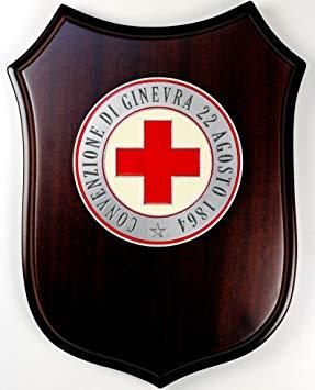 Red X Sports Logo - Crest Red Cross Geneva Convention cm. 16 x 21 Pewter Enamel: Amazon
