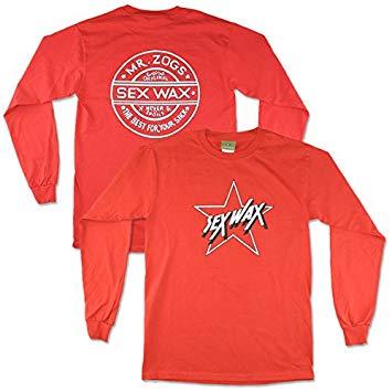 Red X Sports Logo - Sex Wax Mens Sex Wax Star Long Sleeve Tee in Red - X-Large: Amazon ...