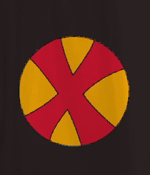 Black Yellow Circle Logo - black Kids Cape with yellow circle and red X Adult and Kids
