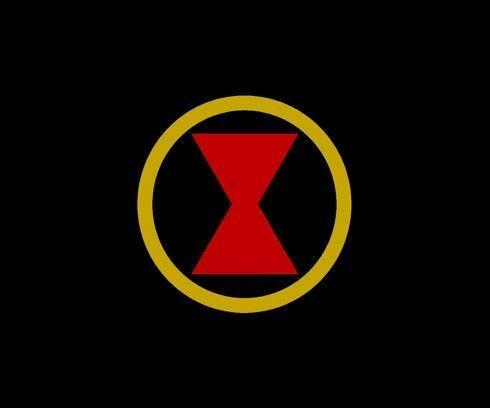 Black Yellow Circle Logo - Black Widow Logo the yellow circle. Painting. Black widow