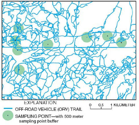 Eight Blue Lines Logo - Eight Sampling Points With A Surrounding 500 Meter Buffer. The Blue