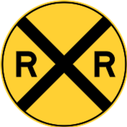 Black Yellow Circle Logo - This circular yellow sign with black markings identifies what ...
