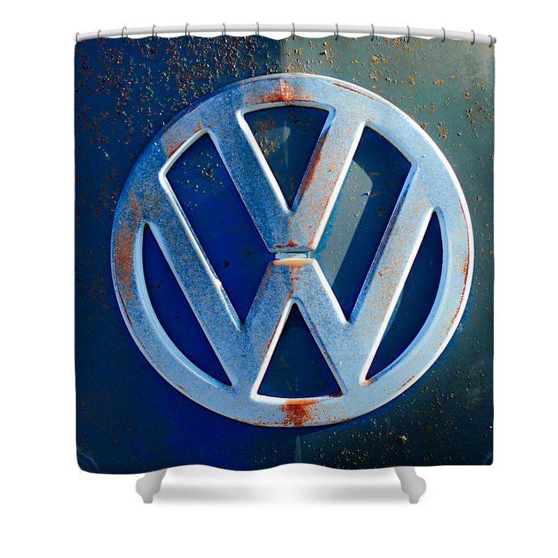 VW Bus Logo - Volkswagen Vw Bus Front Emblem Shower Curtain