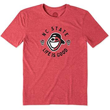 Red X Sports Logo - Life Is Good Men's Cool Tee Face Paint Jake, Sport Red, X Large