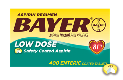 Bayer Aspirin Logo - Bayer Low Dose Aspirin Regimen 400 Tablets 81 mg enteric coated | eBay