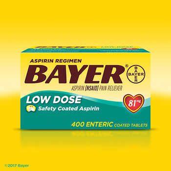 Bayer Aspirin Logo - Bayer Low Dose Aspirin 81mg, 400 Tablets