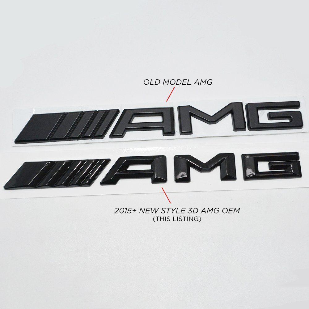 Old AMG Logo - New Style Mercedes Benz AMG Emblem 3D ABS Black Trunk