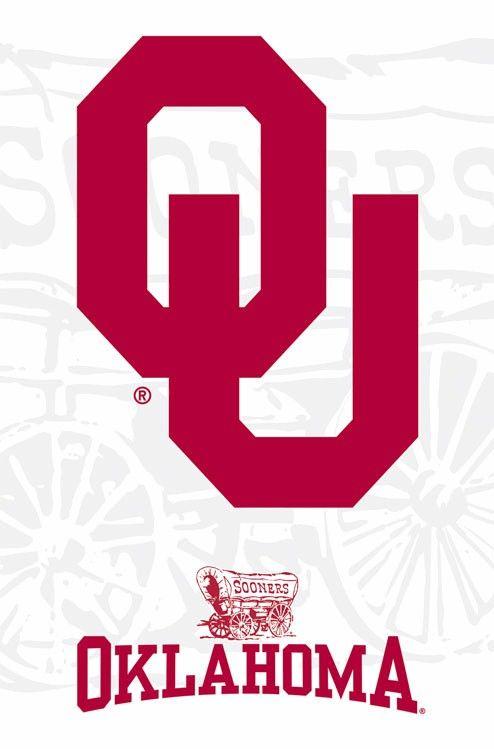 Oklahoma University Logo - OKLAHOMA SOONERS ~ WAGON LOGO 22x34 POSTER NCAA University College ...