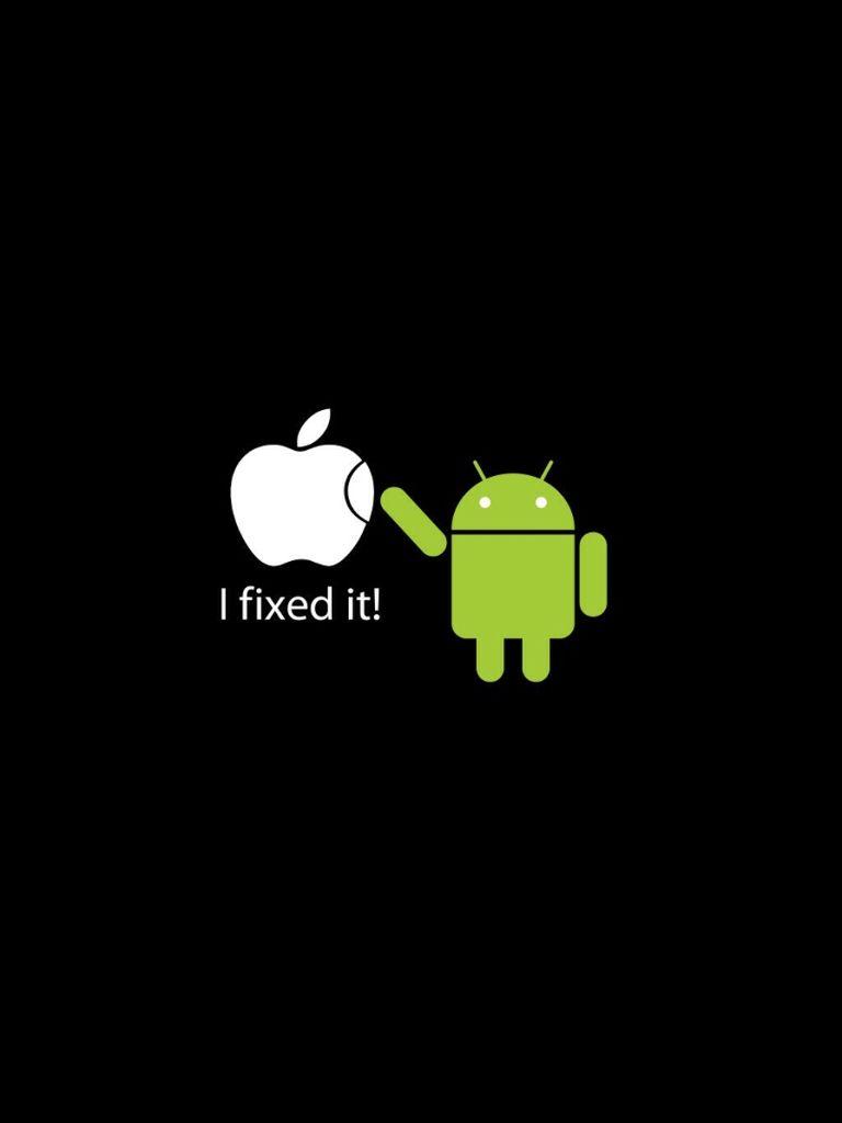 Funny Apple Logo - No, you didn't android. You messed up the apple logo. LOL! This is ...