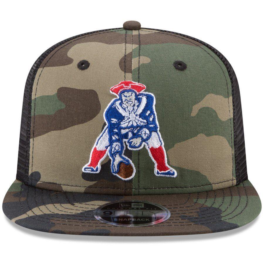 Camo Patriots Logo - Men's New England Patriots New Era Woodland Camo/Black Throwback ...