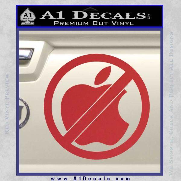 No Apple Logo - Apple Anti Decal Sticker No Mac » A1 Decals