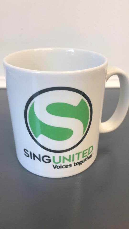 United Green Logo - Sing United United Green Heart Army Mug
