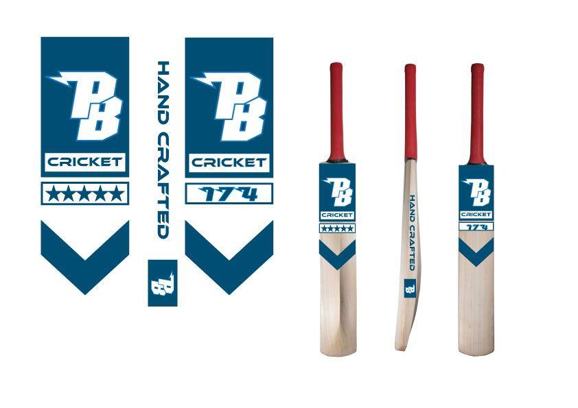 Cricket Bat Logo - Sticker Design by OnlineDesign for Cricket bat logo front and Back