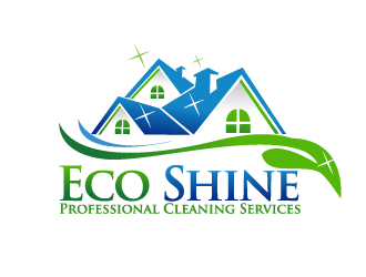 Green Cleaning Company Logo - Eco Shine Professional Cleaning Services. logo design