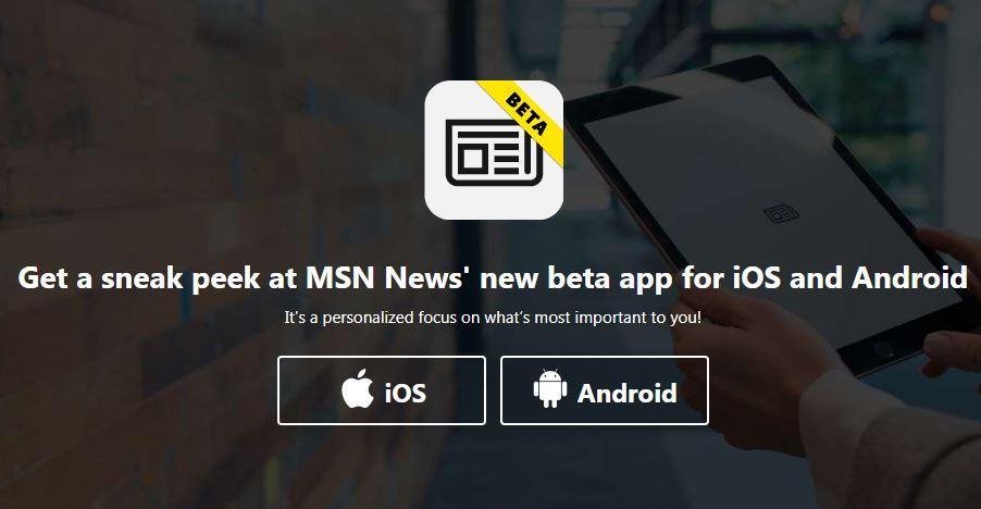 MSN Apps Logo - Microsoft releases new MSN News beta apps for iOS and Android