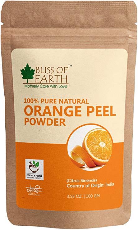 Orange Peel Earth Food Logo - Buy Bliss of Earth 100% Pure Orange Peel Powder, Yellow, 100g Online ...